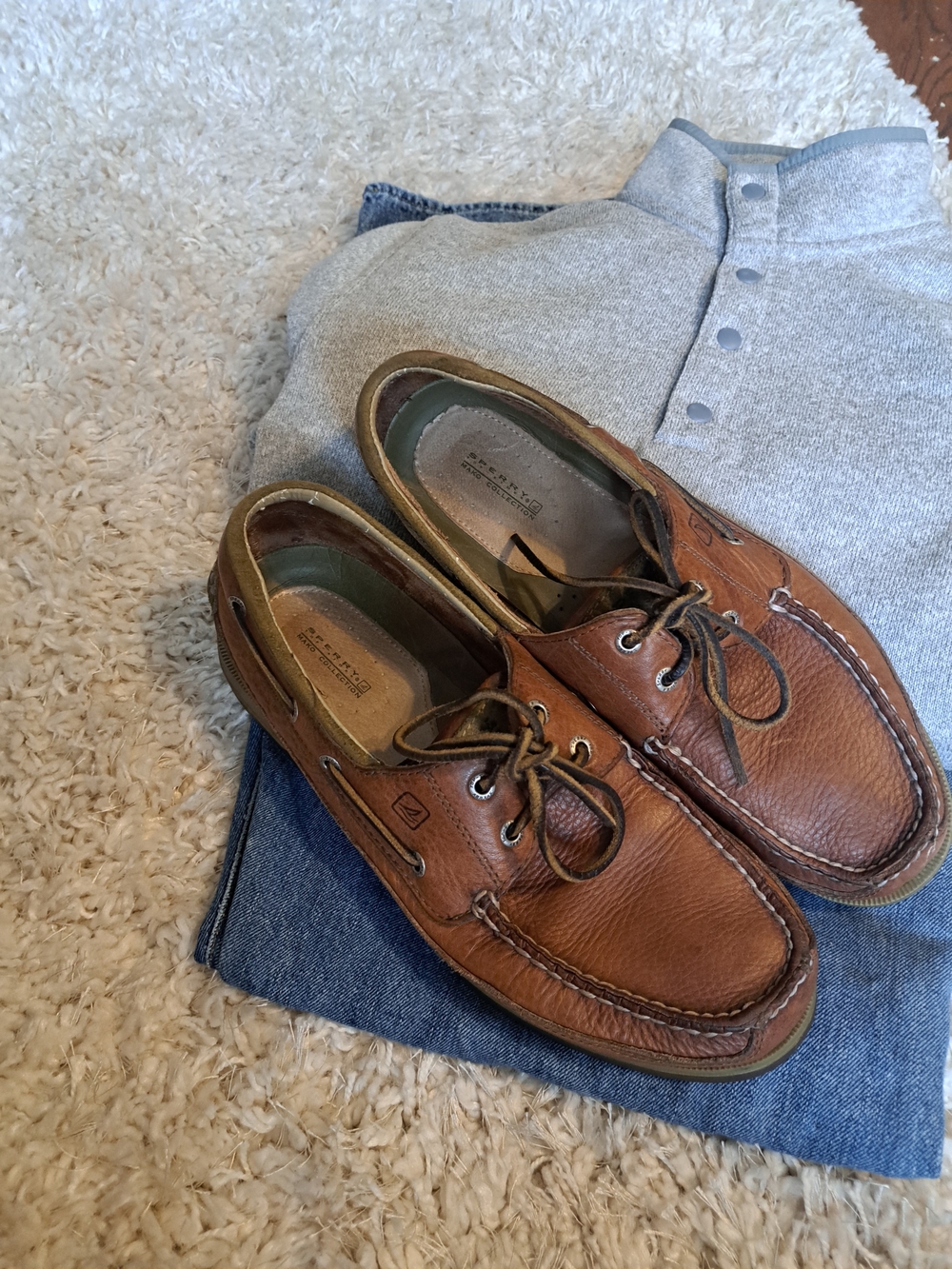 Sperry Brown Leather Boat Shoes